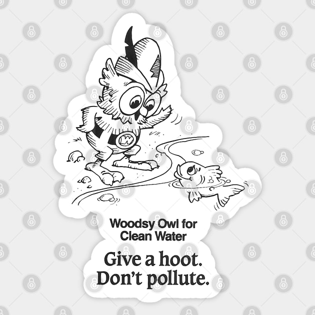 Woodsy Owl Give a Hoot. Don't Pollute. Sticker by scohoe